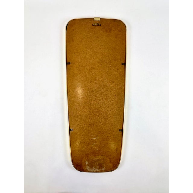Gold Mid-Century Modern German Wall Mirror in Aluminium and Brass, 1960s For Sale - Image 8 of 9
