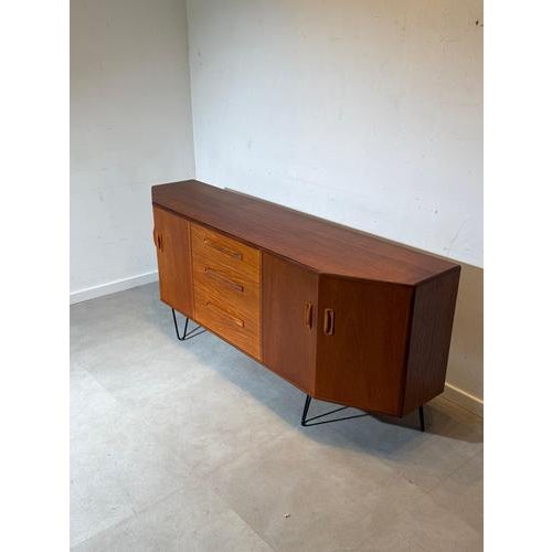 Brown Mid-Century Modern Teak Sideboard with Hairpin Legs from G-Plan For Sale - Image 8 of 8