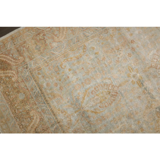 Persian Antique Zabihi Collection Light Blue Gold Persian Kerman Carpet For Sale - Image 3 of 12