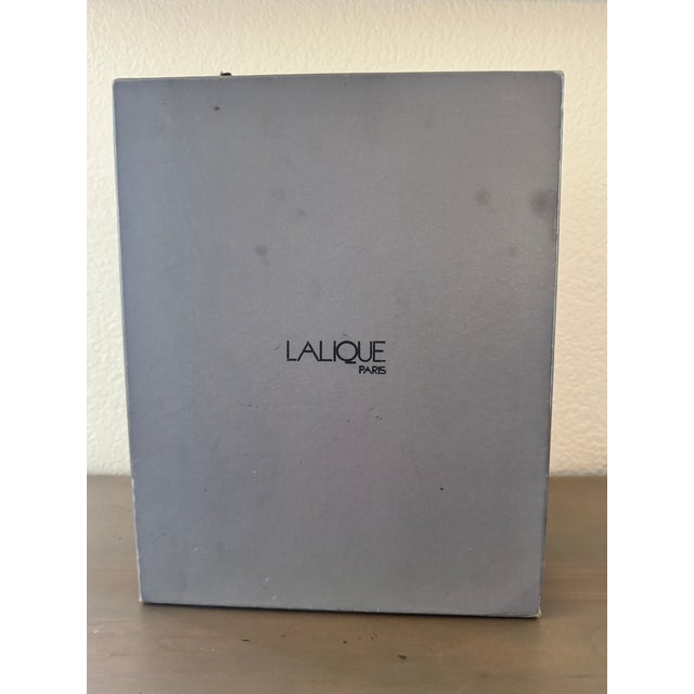 Lalique 1950s Lalique "Ange" Crystal Champagne Flutes with Original Lalique Paris Presentation Box - a Pair For Sale - Image 4 of 7