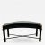 Metal 1980s Post Modern Black Leatherette & Brass Bench For Sale - Image 7 of 7