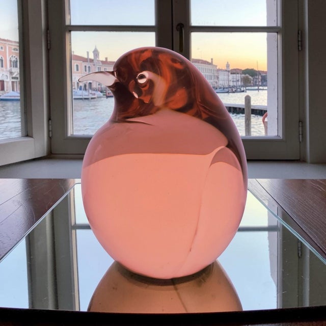 This hand-blown Murano art glass penguin sculpture was produced by Seguso Vetri d'Arte, Murano, Venice, Italy, during the...
