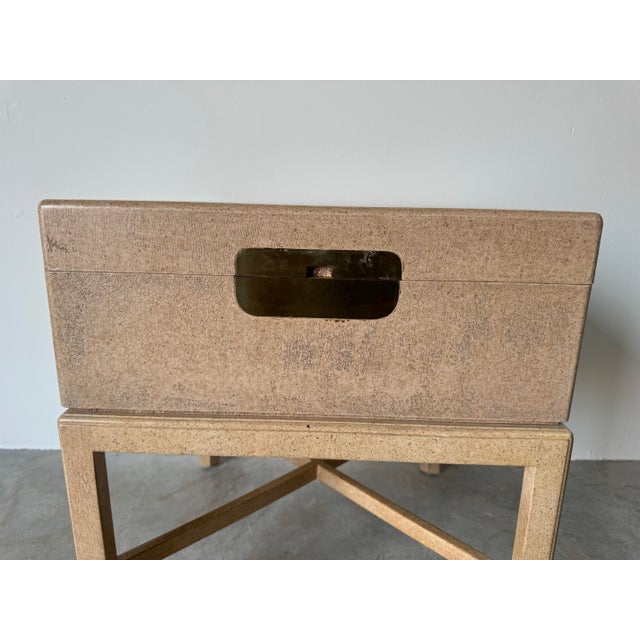 1990’s Marge Carson - Style Storage Chest on Stand For Sale - Image 4 of 12