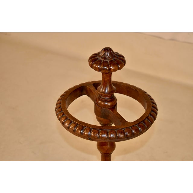 Brown 19th Century English Oak Umbrella Stand For Sale - Image 8 of 8