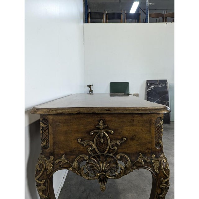 Regency Style Walnut Console Table, 1900s For Sale - Image 4 of 11