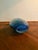 Beautiful vintage handblown art glass vase featuring an organic, free-form silhouette in luminous shades of aqua and...