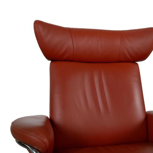 Red Large Jazz Recliner in Red Brown Leather from Stressless For Sale - Image 8 of 16