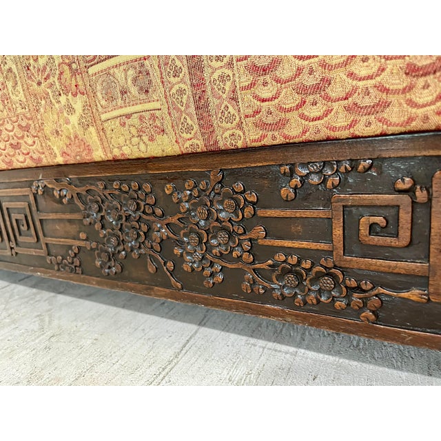 Wood Antique Art Deco Japonisme Style Sofa For Sale - Image 7 of 12