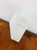 Vintage 1960s Mid Century Modern White Frosted Glass & Wood Table Lamp For Sale In Palm Springs - Image 6 of 8