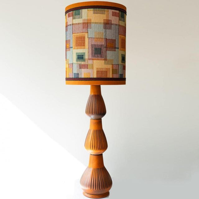 Heavy quality ceramic floor lamp, 1970s. This lamp base brings playful elegance and rich visual appeal to any interior....
