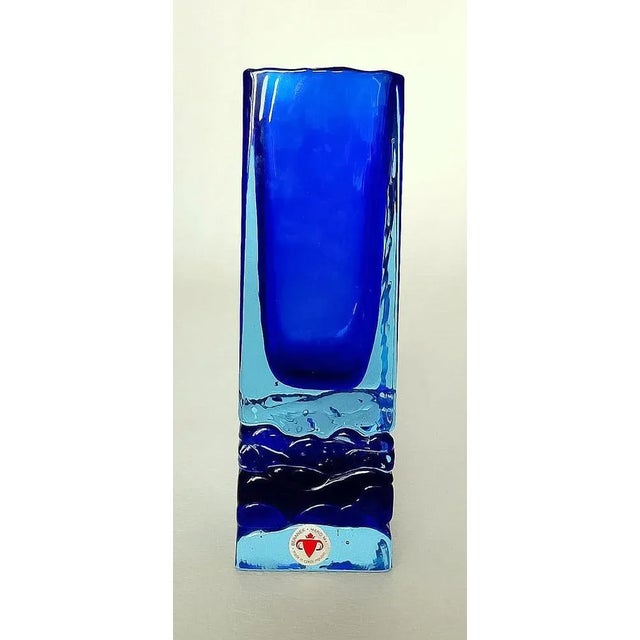 Vintage Hand Made Cobalt Blue Glass Vase from Beranek, Czech Republic, 1990s, in Flawless conditions. Designed 1990 to...