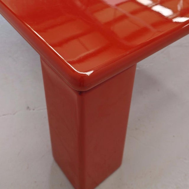 Rectangular Ming Coffee Table in Red-Orange Lacquer by K. Takahama for Simon Gavina, 1970s For Sale - Image 10 of 18