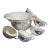 1950s Mid-Century Modern Homer Laughlin “Lotus Hai” Tea Cups, Saucers, Gravy Boat - 11 pcs For Sale