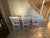 2000 - 2009 Rustic Farmhouse Whitewash Bar Stools W/ Cowhide Upholstered Seats Set of 3 For Sale - Image 5 of 12