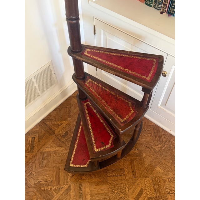Traditional Antique Spiral Library Steps For Sale - Image 3 of 5