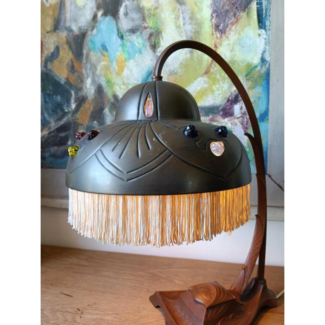 Rustic Wiener Secession Table Lamp, 1890s For Sale - Image 3 of 18