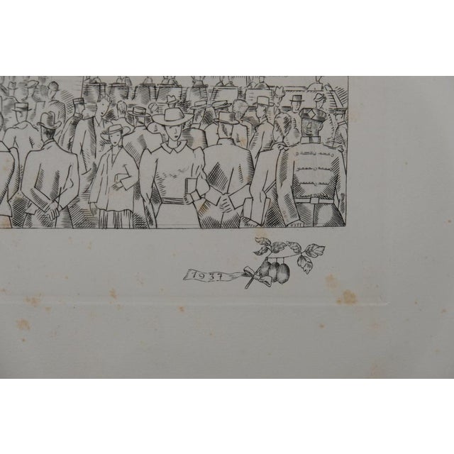 Jean Emile Laboureur, Les fontaines du Trocadéro, Etching For Sale - Image 10 of 11