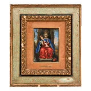 Spanish Artist, Our Lady of Valvanera, Oil on Copper, 17th Century, Framed For Sale