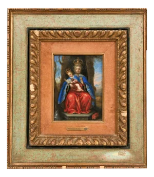 Spanish Artist, Our Lady of Valvanera, Oil on Copper, 17th Century, Framed