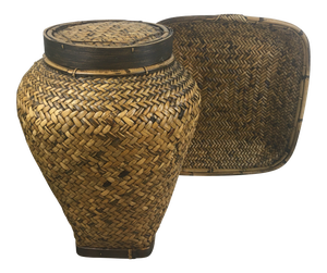 Vintage Rattan Accessories, a Pair