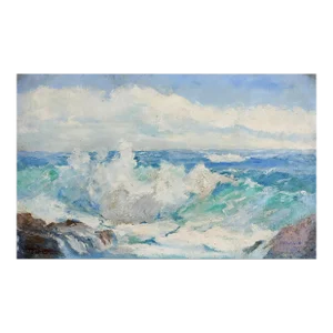 Vintage Mid 20th Century California Impressionist Seascape Painting