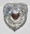 Gorham Sterling Chantilly heart-shaped pierced wall bowl. Raised on 3-ball feet and rolled over rim design. The pattern...