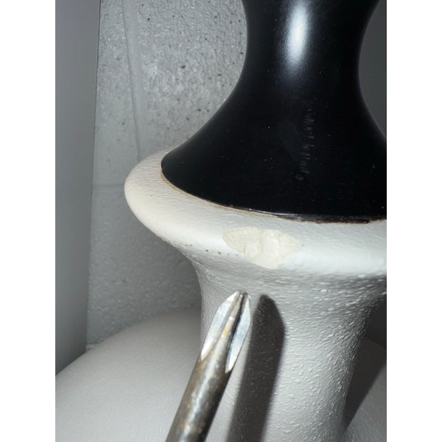Mid Century Modern Turned Studio Pottery Ceramic Lamp For Sale - Image 12 of 12
