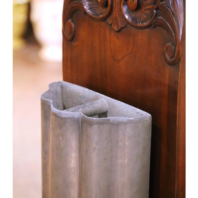 18th Century French Louis XV Pewter Lavabo Fountain With Walnut Stand For Sale - Image 10 of 14