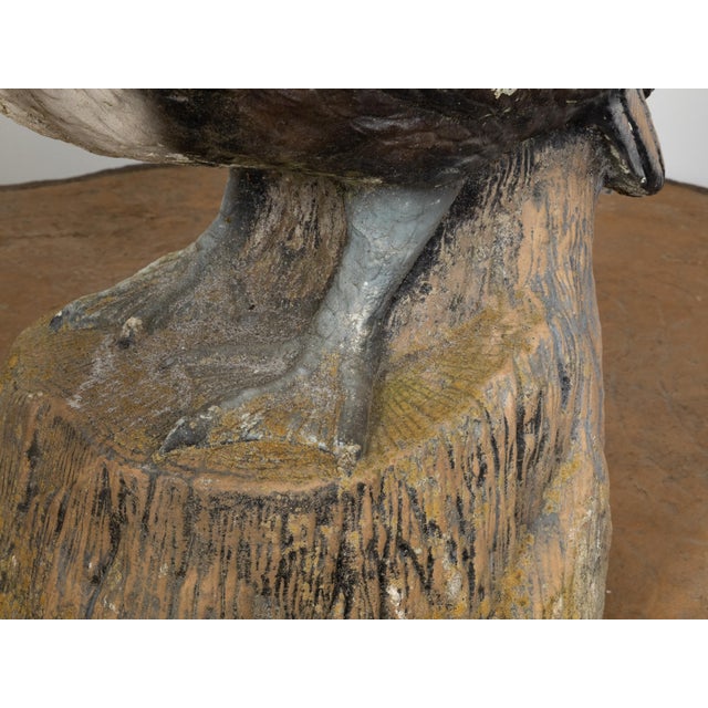 A painted concrete pelican sculpture from the mid 20th century, with nicely distressed patina. Created during the...