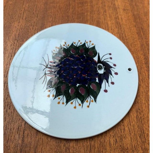 Mid-Century Danish Crazy Bird Design Wall Plate by Beth Breyen for Royal Copenhagen For Sale - Image 14 of 14