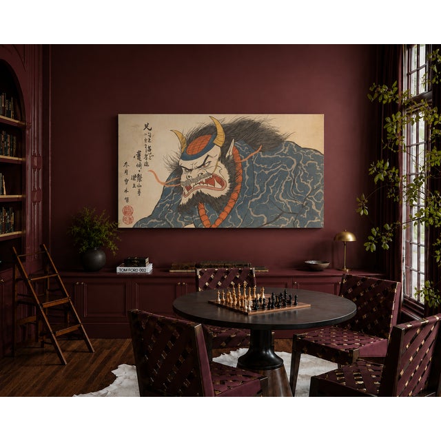 Atelier Aria Lumae Utagawa Kuniyoshi Samurai Demon Warlord Horizontal Panoramic Gallery Board Print For Sale - Image 4 of 14