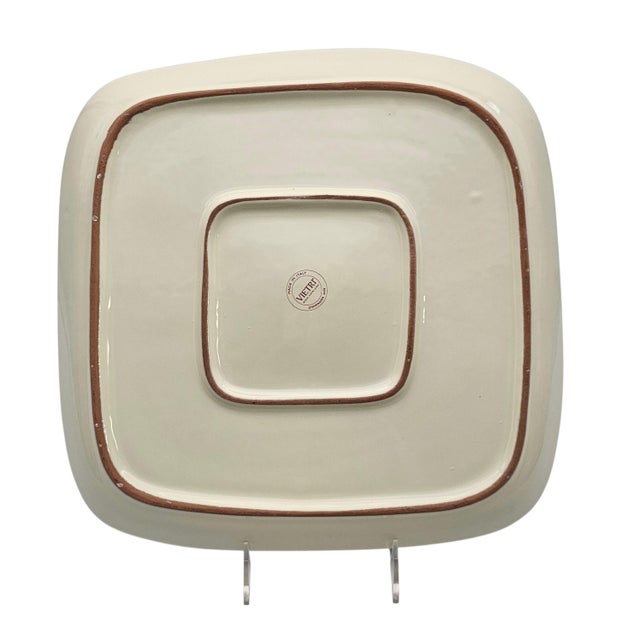 Vietri Cucina Fresca Lime Verde 12.75" Square Platter, Handcrafted in Italy For Sale In San Francisco - Image 6 of 11
