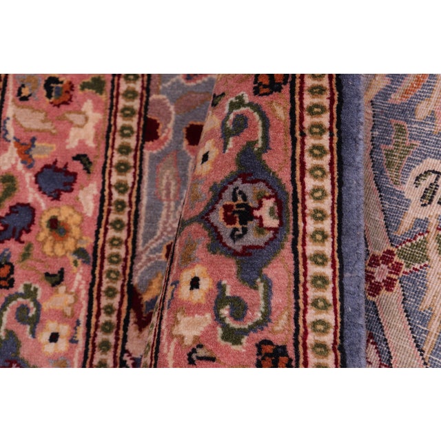 Textile Shabby Chic Pak-Persian Blue/Red Wool Rug - 2'6'' X 4'2'' For Sale - Image 7 of 9