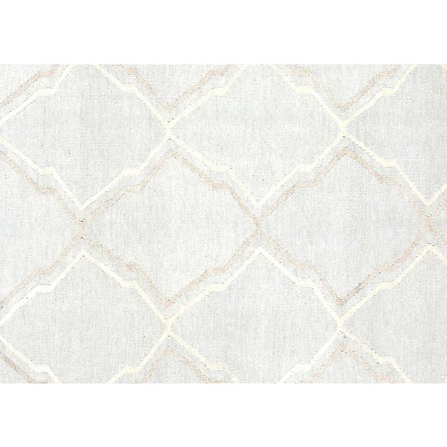 Contemporary Egyptian Kilim. Hand woven in modern designs with wool on cotton foundation in the Fustat region of the Nile...