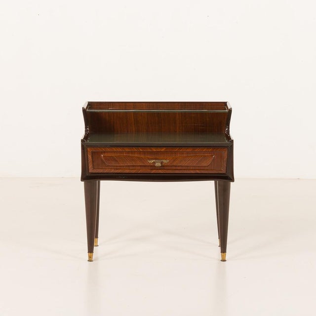 Brown Mid-Century Italian Side Table in the style of Paolo Buffa, 1950s For Sale - Image 8 of 18