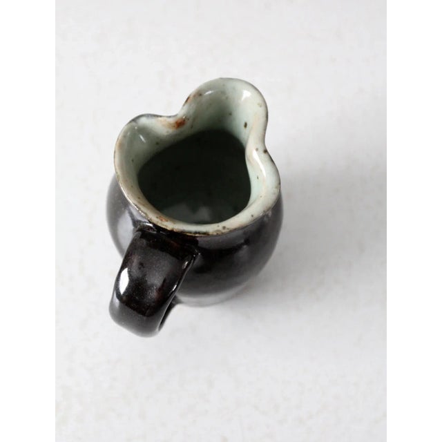 Ceramic Vintage Studio Pottery Creamer Pitcher For Sale - Image 7 of 10