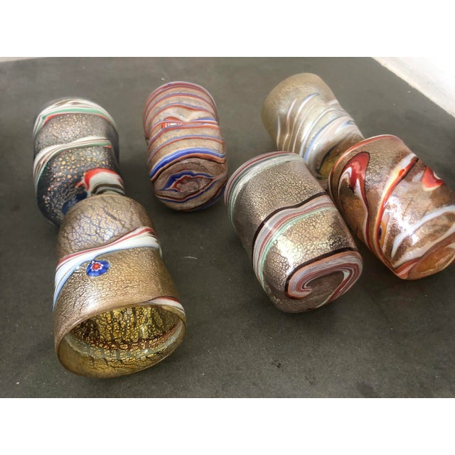 2000s "Murrisa Murano Glass" Glasses- Set of 6 For Sale - Image 12 of 13