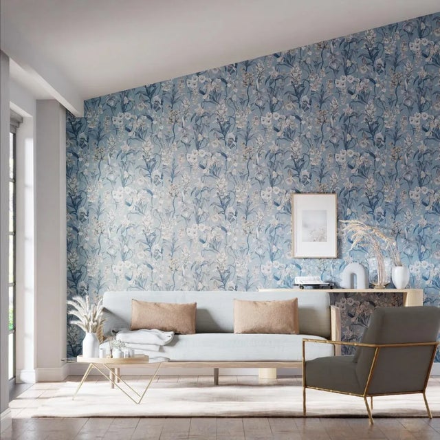 Harlequin‚Äôs take on a botanical drawing our bouquet of finely illustrated wild orchids create this tranquil scene....