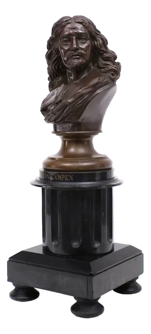 Bronze Bust of Jacob Van Campen by Jacques Elion, 1850s