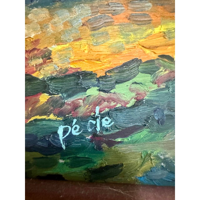 Impressionist Vintage Impressionist Landscape Oil Painting For Sale - Image 3 of 10