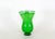 Vintage Green Glass Ruffle Vase For Sale - Image 4 of 4