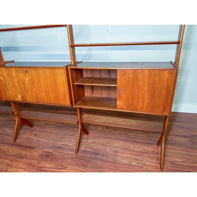 Erik Buch Freestanding Teak Wall Unit / Bookshelf / Room Divider For Sale In Seattle - Image 6 of 12