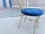 1980s Set of 4 Vintage Hollywood Regency Brass & Royal Blue Velvet Dining Chairs For Sale - Image 13 of 16