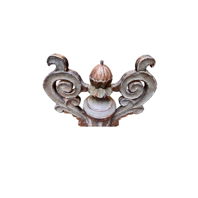 Wood Pair of Antique Italian Wood Urns For Sale - Image 7 of 10