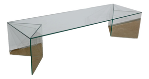 Rectangular Glass Coffee Table, 1970s