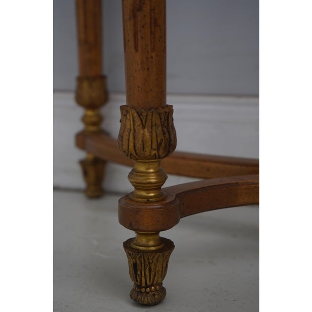 1960s French Louis XVI Style Porcelain Plaque Console & Mirror For Sale - Image 5 of 12