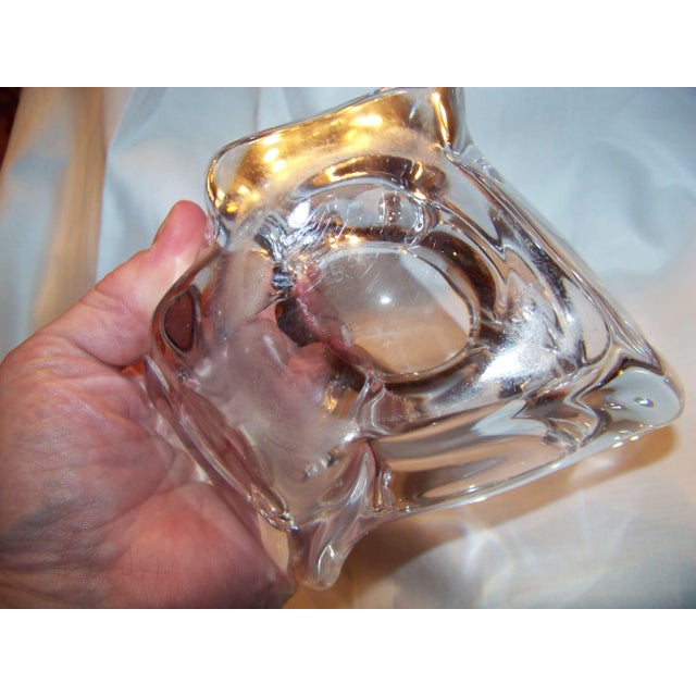 Transparent Early 1900s Signed Daum France Crystal Sculpture Trinket Holder For Sale - Image 8 of 8