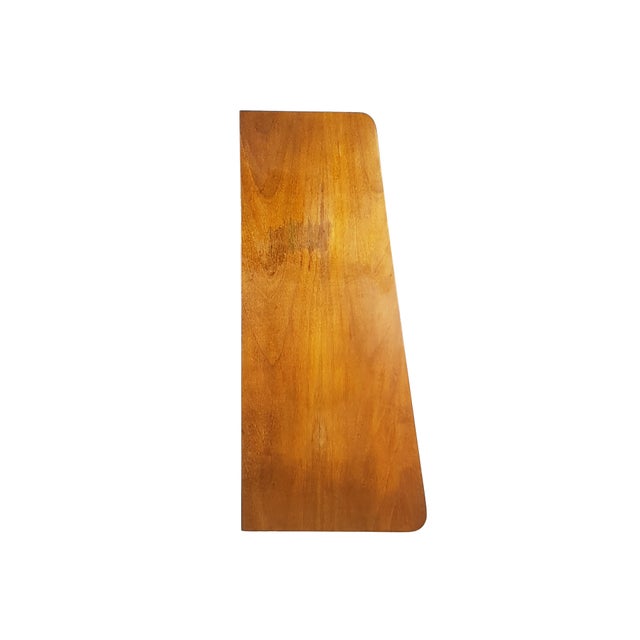 Wood Mid-Century Modern Wooden Drop Off Wall Secretary attributed to Marcel Gascoin, 1950s For Sale - Image 7 of 18