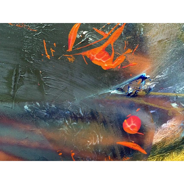 Ovidiu Kloska, Its Raining in a Garden Full of Butterflies, Acrylic on Canvas For Sale - Image 6 of 11