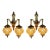 1980 Louis XVI Gold Bronze Wall Lamp Sconce Pair - 2 PCS For Sale